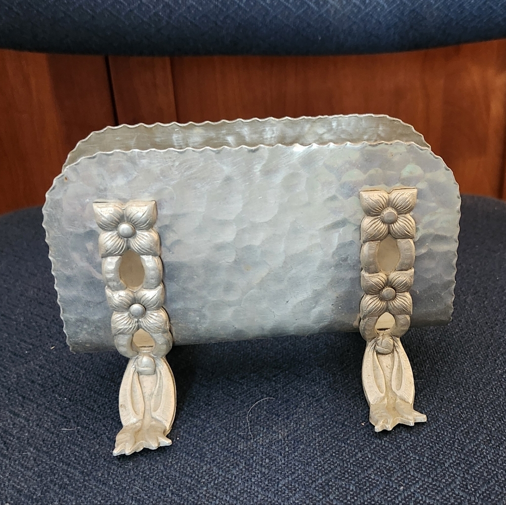 Hammered tin napkin holder